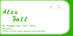 alex holl business card